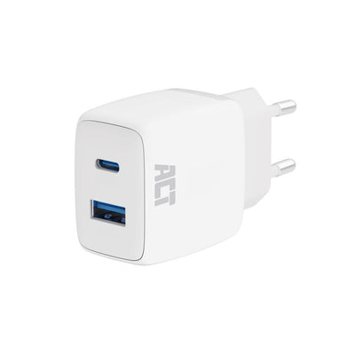 ACT-Konnektivität USB-C USB-A Ladegerät 20W mit Lieferung PPP, Quin