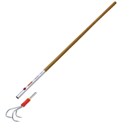 Wolf-Garten Multi-Star Ba-M Schaber + Multi-Star ZM 140 Handschaber mit Eschenholzgriff (rot silber)