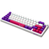 Lorgar kbp70mw, Gaming-Tastatur (weiß, US-Layout, logar toxic purple, 65 %, RGB, Hot-Swap-fähig, PBT Double-Shot, Bluetooth 2,4 GHz USB)