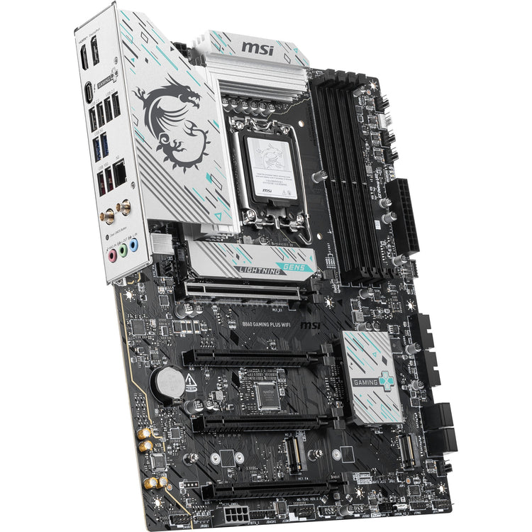 MSI B860 Gaming Plus WiFi Sockel 1851 Motherboard (RAID, 5GB-LAN, WiFi 7, BT, Sound, ATX)