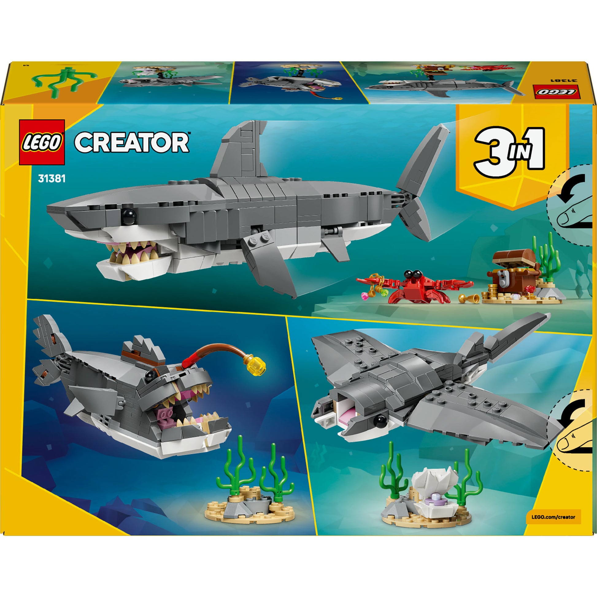 Lego Creator 31381 Wilder Hai mit Schatztruhe