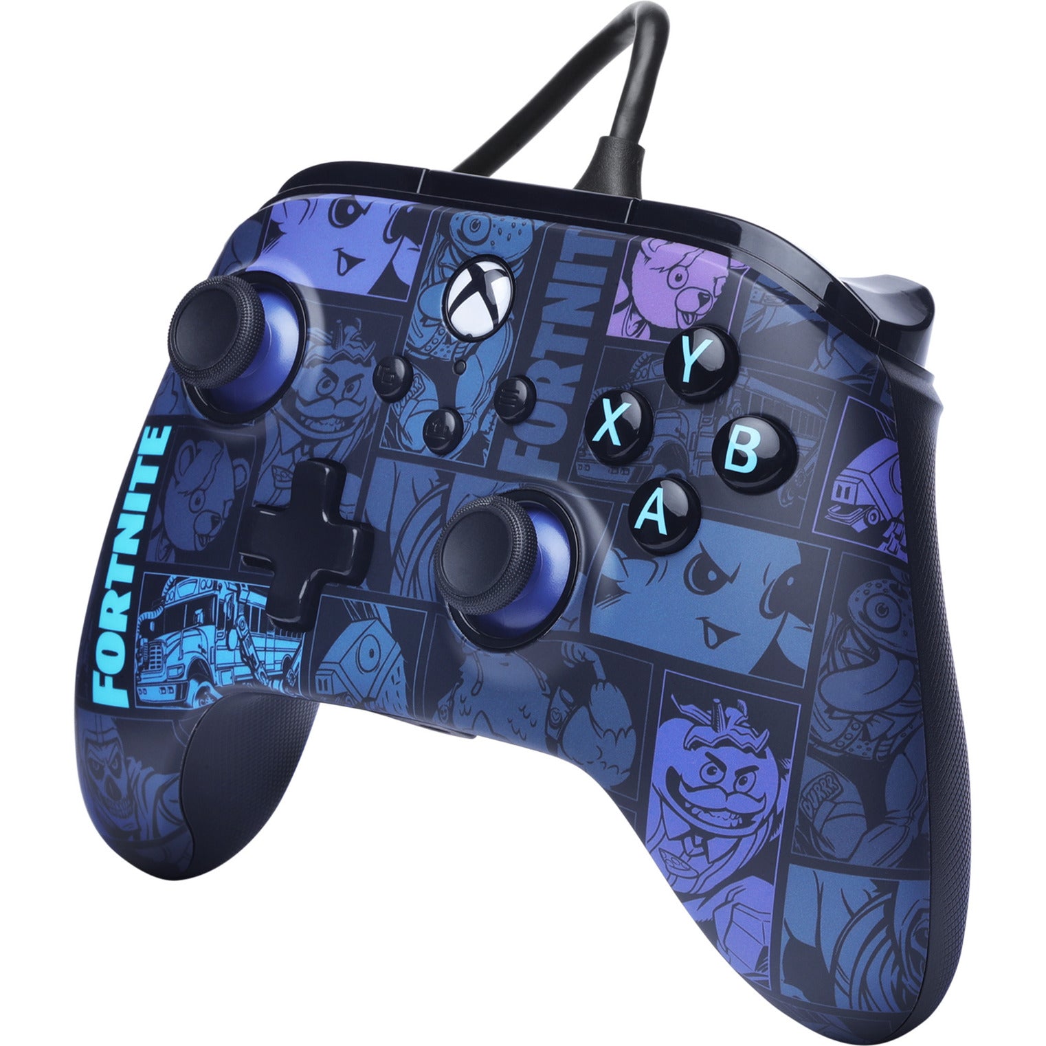Powera Advantage Controller mit Kabel für die Xbox Series x|s – Fortnite: Victory Royale (dunkelblau, Xbox Series x|s, Xbox One, PC)