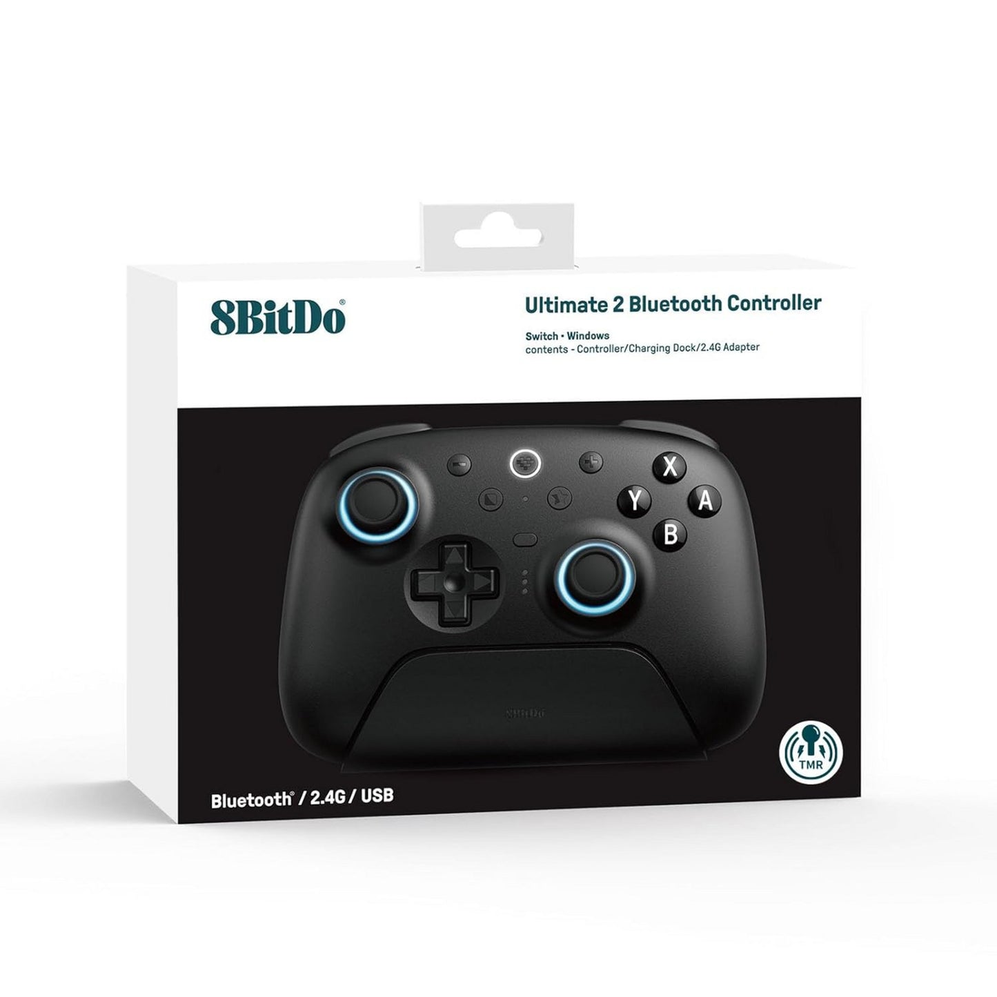 8bitdo Ultimate 2 Bluetooth-Controller (schwarz, PC, Switch 2, Bluetooth USB-C 2,4 GHz)