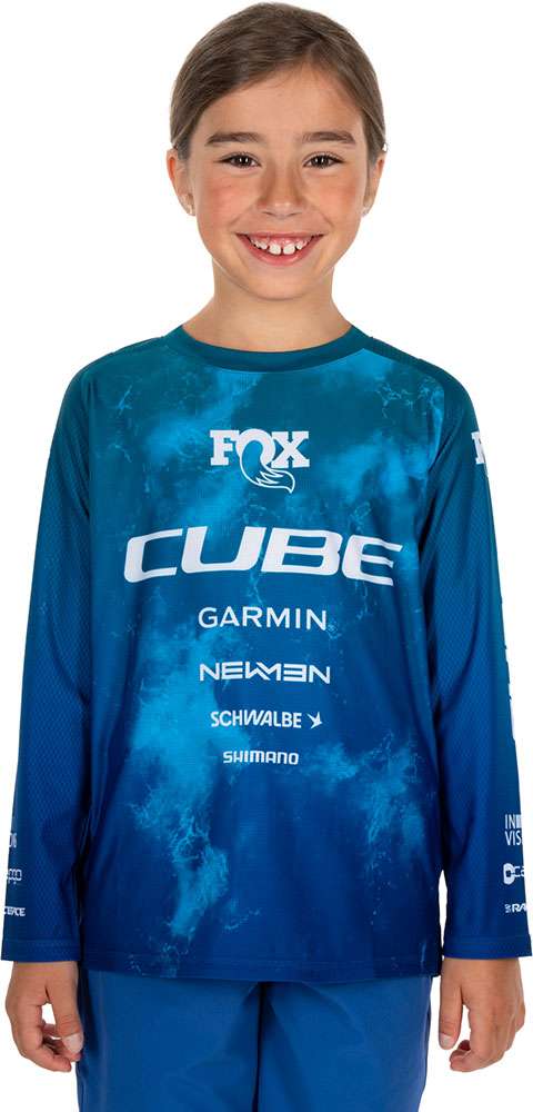 Cube Rookie x Action Team – MTB-Langarmtrikot für Kinder
