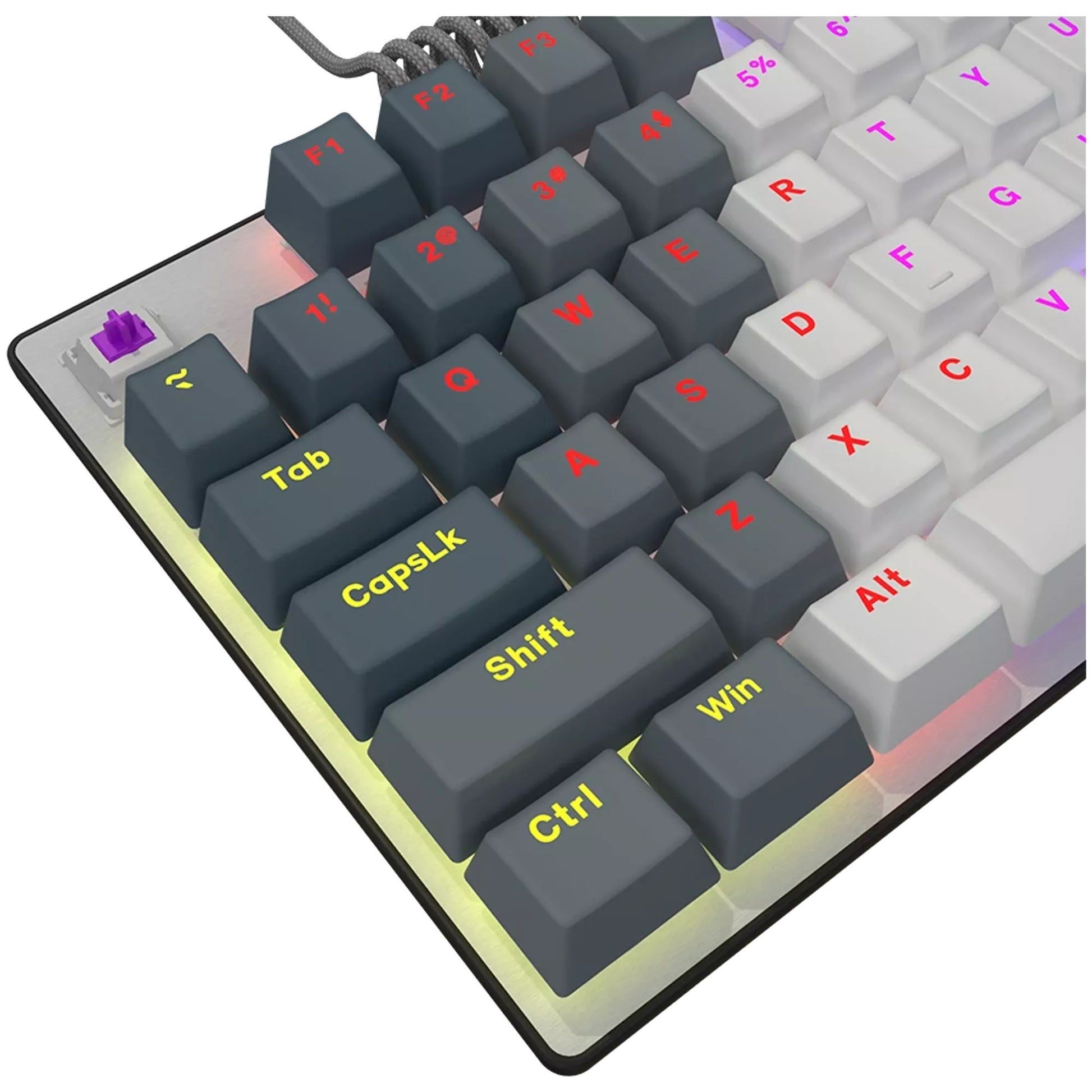 Lorgar Azar 514TKL, Gaming-Tastatur (weiß, US-Layout, Logar Dream, TKL, RGB)
