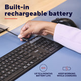 Trust Vaiya kabellose Tastatur (schwarz, US-Layout, Bluetooth 2,4 GHz) - afbeelding 9