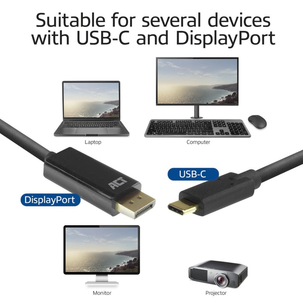 ACT-Konnektivität USB-C zum DisplayPort-Kabel