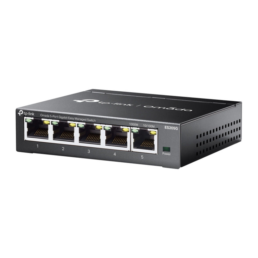 Tp-Link Omada ES205G 5-Port Gigabit Easy Managed Switch (Schwarz)