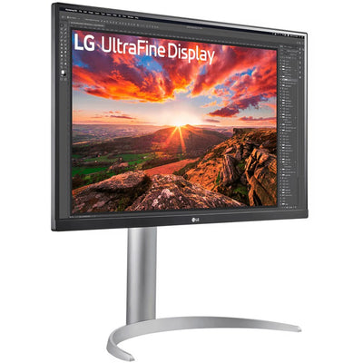 LG Ultrafine 27UP850K-W 27 4K UHD Monitor (Silber Schwarz, 2x HDMI, Display Port, 2x USB-A, USB-C)