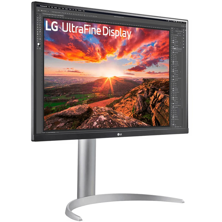 LG Ultrafine 27UP850K-W 27 4K UHD Monitor (Silber Schwarz, 2x HDMI, Display Port, 2x USB-A, USB-C)