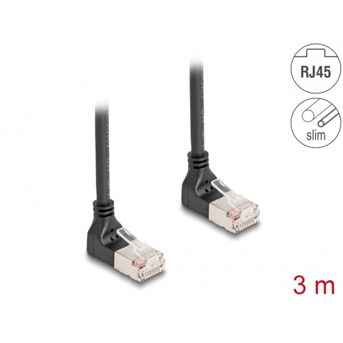 Delock RJ45 Network Cable Cat.6a S FTP Slim 90 ° nach oben