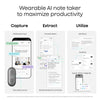 Plaud Notepin s Diktiergerät (Silber, 64 GB, Bluetooth 5.2 BLE (Bluetooth Low Energy) Wi-Fi)