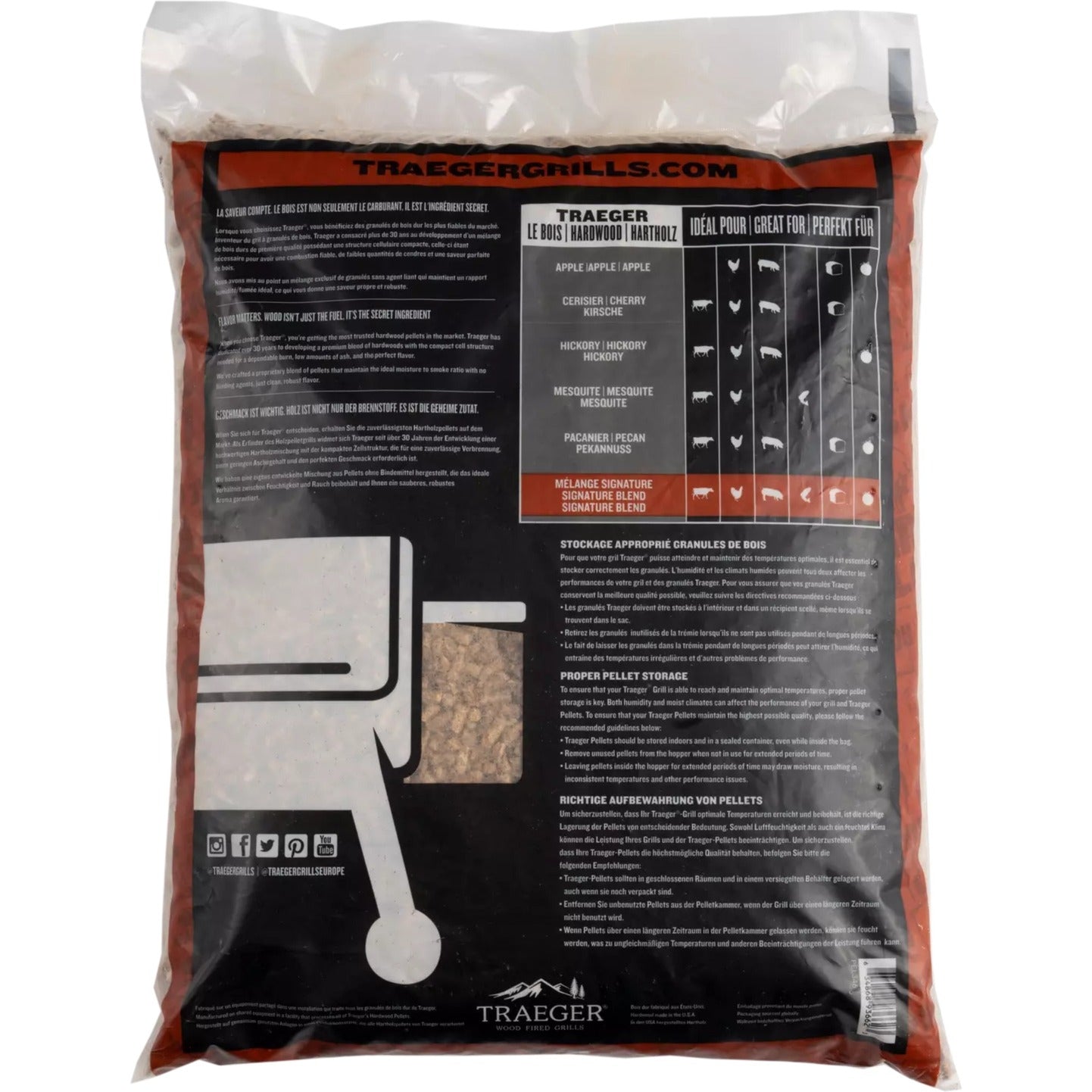 Traeger Pellets von Hardhout Signature
