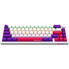 Lorgar kbp70mw, Gaming-Tastatur (weiß, US-Layout, logar toxic purple, 65 %, RGB, Hot-Swap-fähig, PBT Double-Shot, Bluetooth 2,4 GHz USB)