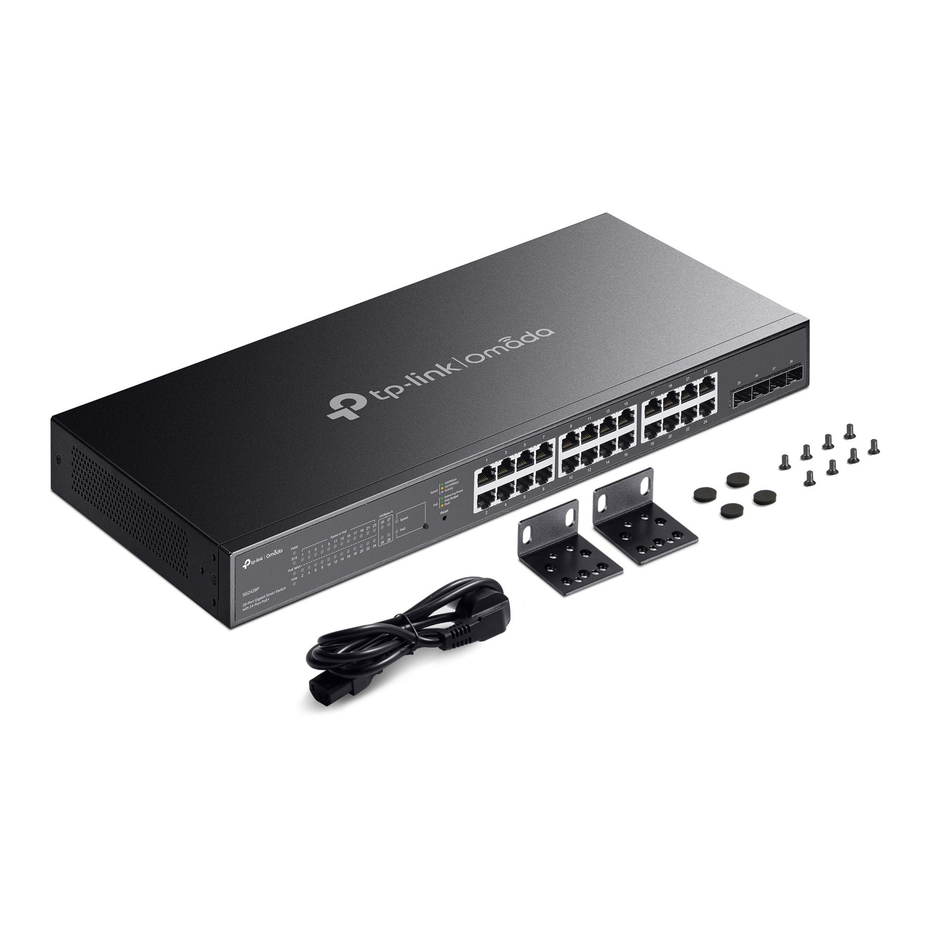Tp-link Omada SG2428P Jetstream 28-Port Gigabit Smart Switch (schwarz, 24x PoE+)