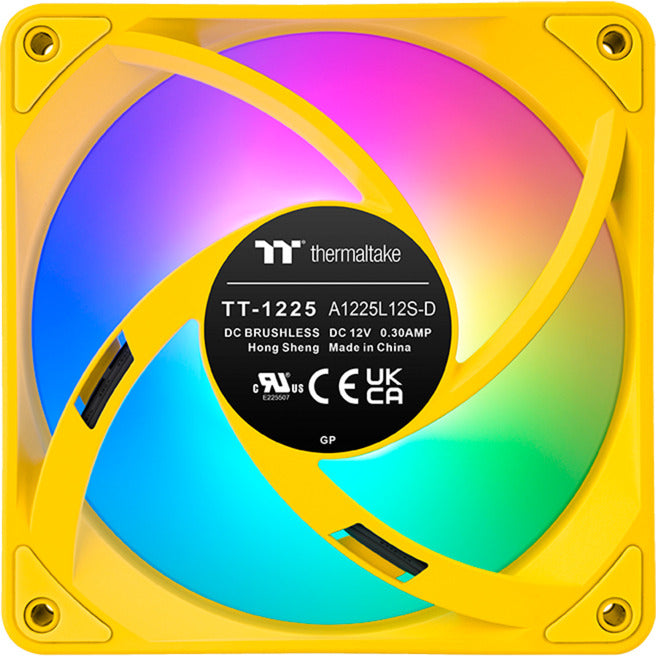 Thermaltake CT120 EX ArGB Sync PC-Lüfter Bumblebee (3-Lüfter-Pack) Gehäuselüfter (Gelb, 3 Stück, 120 x 120 x 25 mm, PWM)