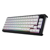 Hator Skyfall Wireless, Gaming-Tastatur (schwarz, US-Layout, Hator Aurum Sterling, 65 %, RGB, Double Shot ABS, Hot-Swap, 2,4 GHz Bluetooth USB-C)