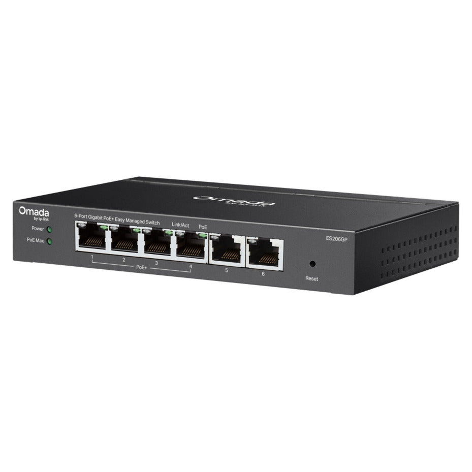 Tp-Link Omada ES206GP Switch (schwarz, 4x PoE+)