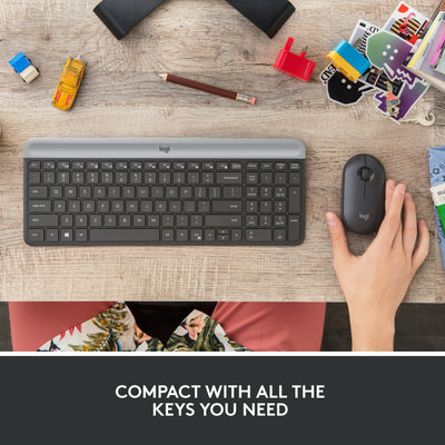 Logitech MK470 Slim Kabellose Tastatur-Maus-Kombination
