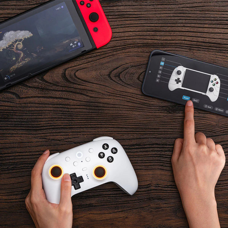 8bitdo Ultimate 2 Bluetooth-Controller (schwarz, PC, Switch 2, Bluetooth USB-C 2,4 GHz)