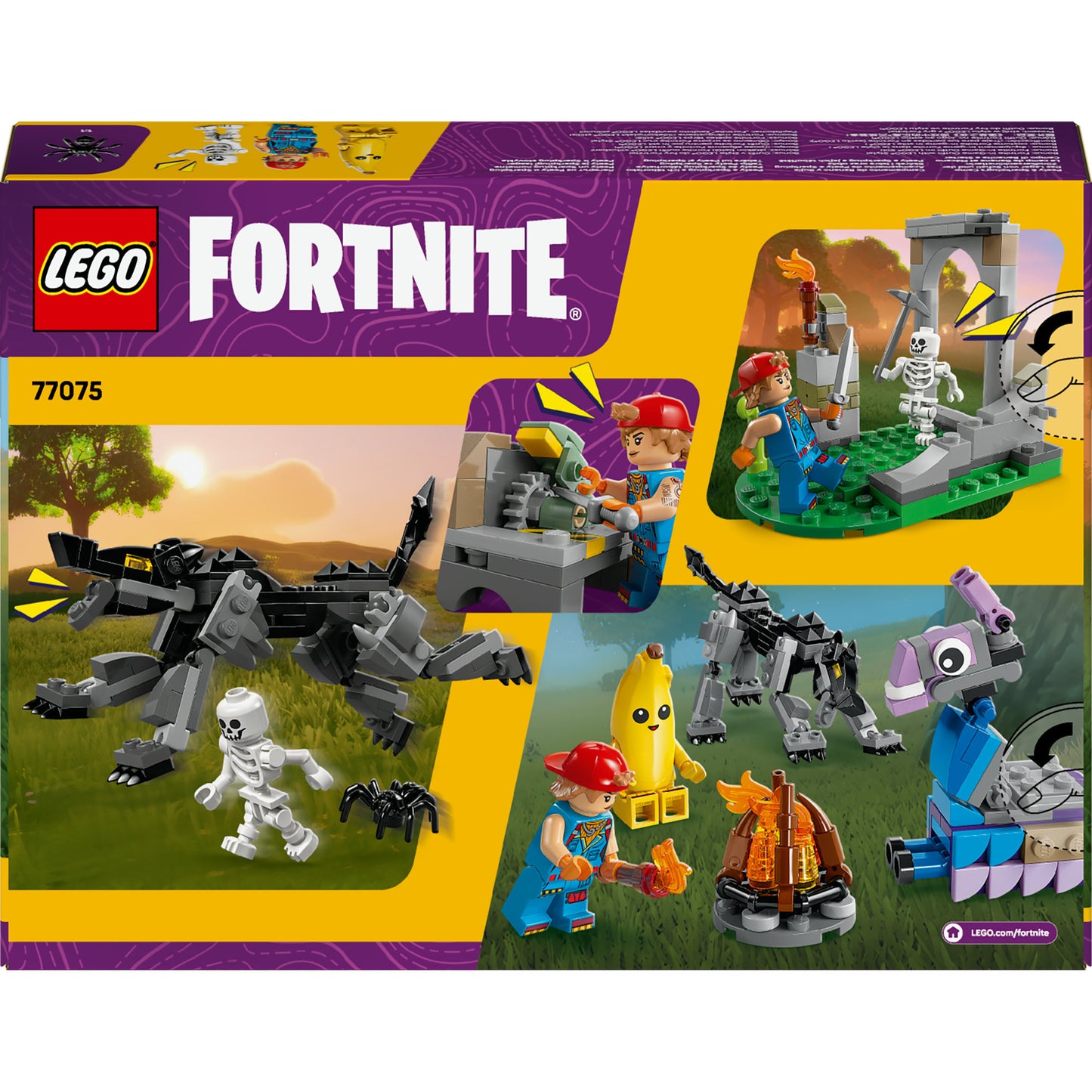 LEGO 77075 Fortnite Peely und Sparkplugs Camp