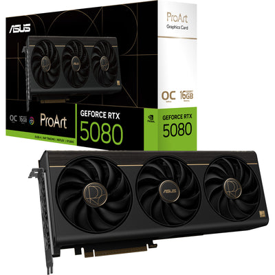 Asus ProArt GeForce RTX 5080 OC 16G Grafikkarte (2x DisplayPort, 1x HDMI 2.1, 1x USB-C, DLSS 4)