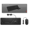 Lenovo 160 kabelgebundenes Combo-Desktop-Set (schwarz, US-Layout (QWERTY), 100 %, USB-A, 1.600 dpi)