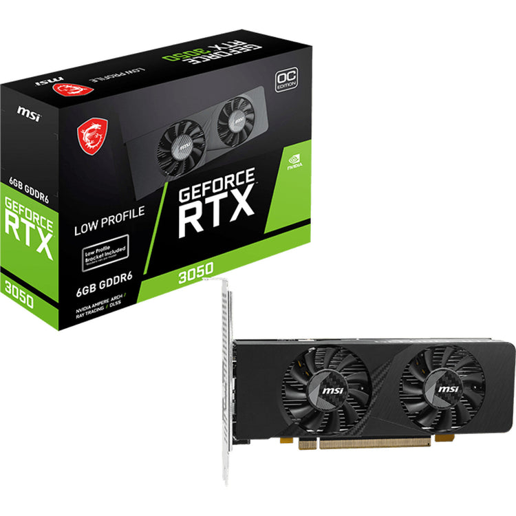 MSI GeForce RTX 3050 LP E 6G OC Grafikkarte (2x HDMI, 1x Display Port, DLSS)