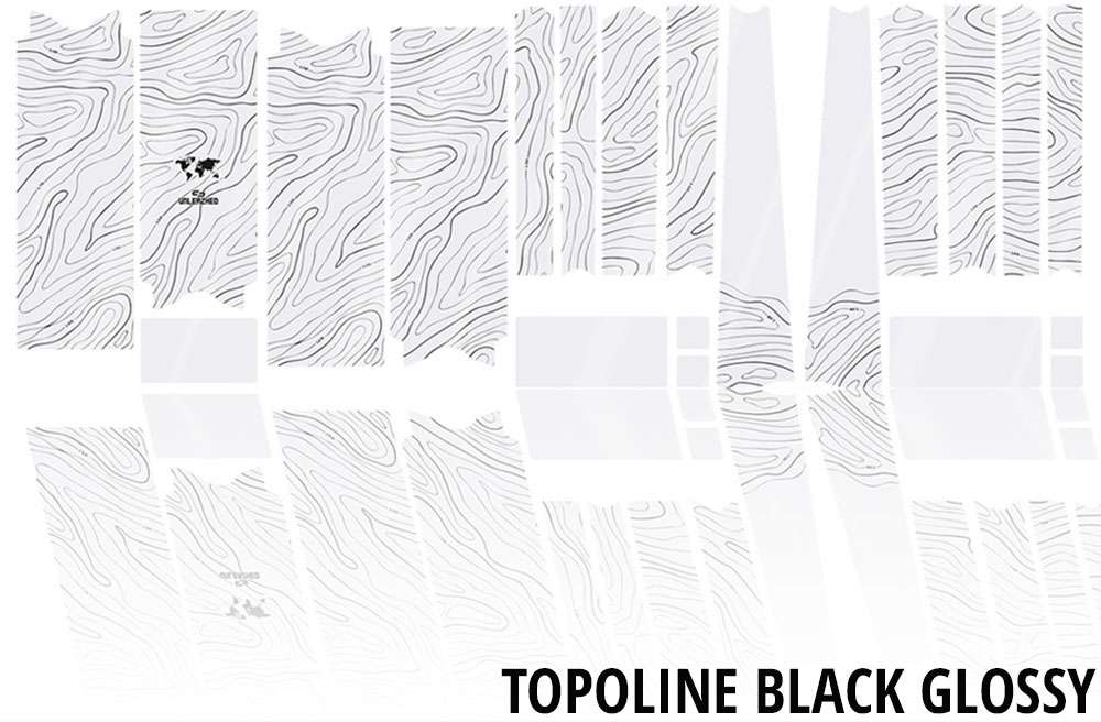 Unleazhed Unscratch – Rahmenschutzfolie für Gravel-Bikes bpg01 Topolines schwarz