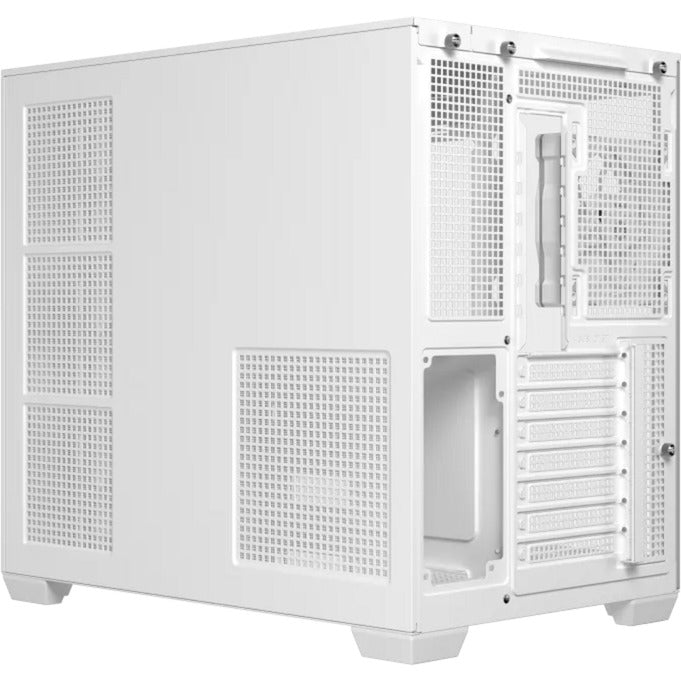 Asus a32 plus Midi-Tower-Gehäuse (weiß | 2x USB-A | 1x USB-C | RGB | gehärtetes Glas)