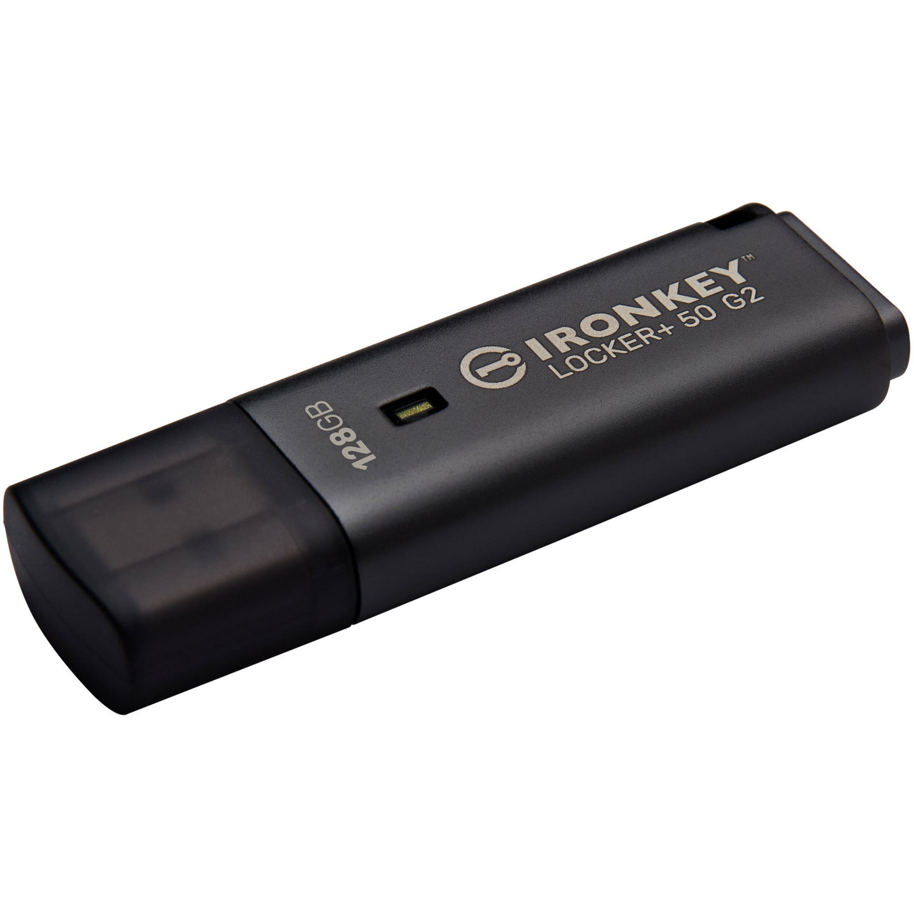 Kingston Ironkey Locker+ 50 G2 USB-Flash-Laufwerk 128 GB USB-Stick (Anthrazit, USB-A 3.2 Gen 1)