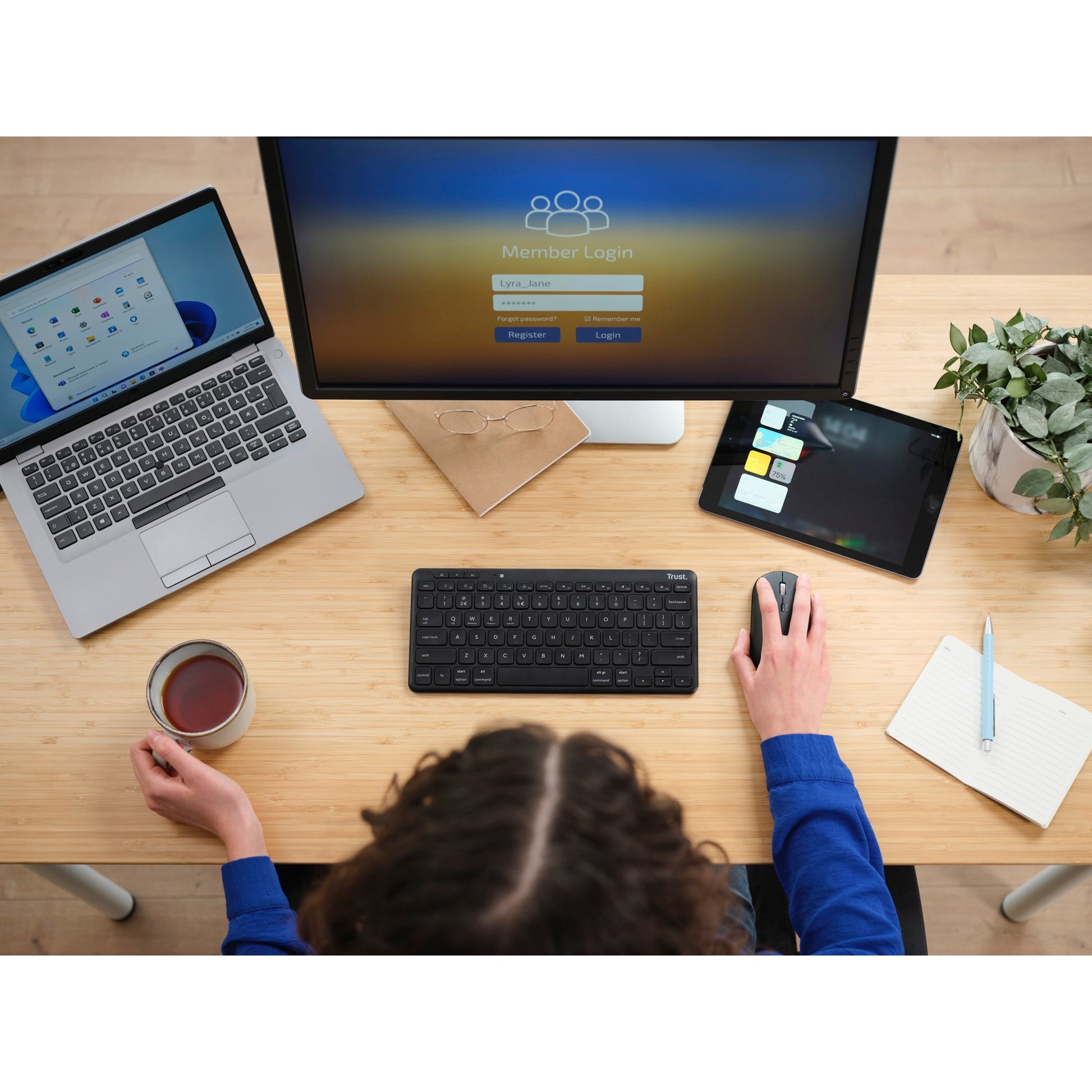 Vertrauen Sie Lyra Compact Wireless Tastatur
