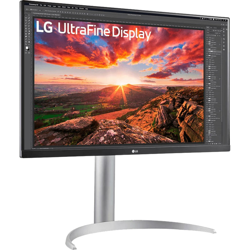 LG Ultrafine 27UP850K-W 27 4K UHD Monitor (Silber Schwarz, 2x HDMI, Display Port, 2x USB-A, USB-C)