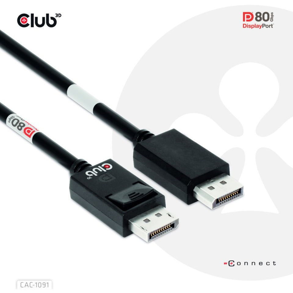 Club 3D DisplayPort 2.1 BI-Direktional VESA DP80 Zertifiziert