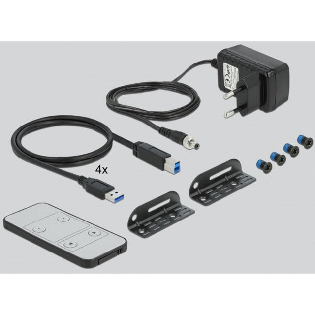 Delock HDMI KVM-Switch 4K 60 Hz mit USB und Audio