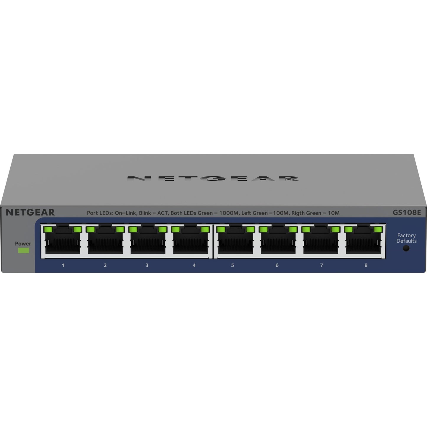 Netgear 8-Fever Gigabit Plus-Switch (GS108E-400EEUs)