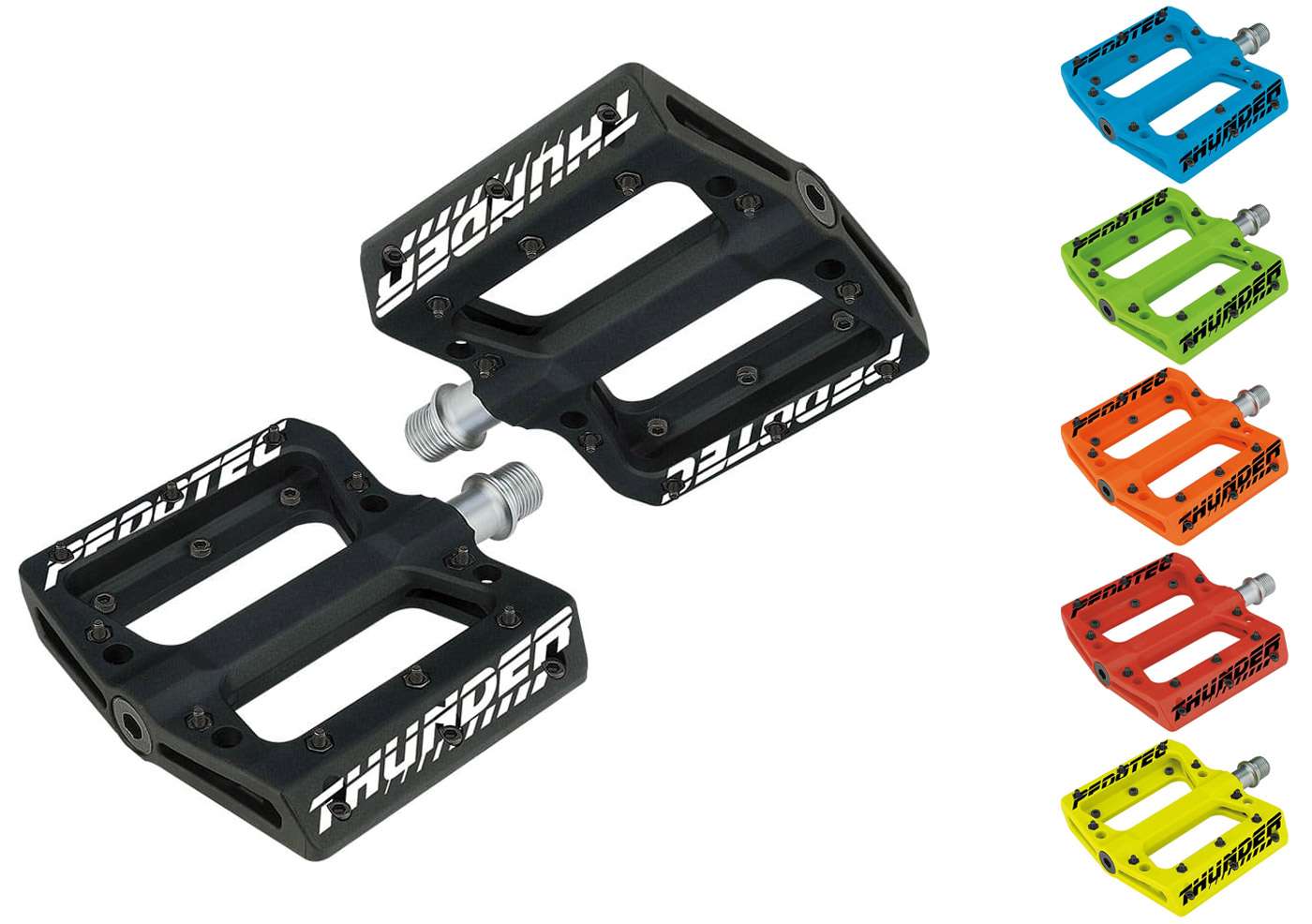 Pedotec Thunder 183 flache Plattformpedale aus Nylon