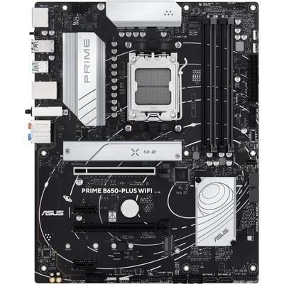 Asus Prime B650-Plus WiFi Sockel AM5 Mainboard (Schwarz Silber, RAID, 2,5GB-LAN, WiFi 6e, BT 5.3, Sound, ATX)
