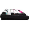 Lorgar kbp7075w, Gaming-Tastatur (schwarz, US-Layout, logar toxic purple, 75 %, RGB, Hot-Swap-fähig, PBT Double-Shot, Bluetooth 2,4 GHz USB)