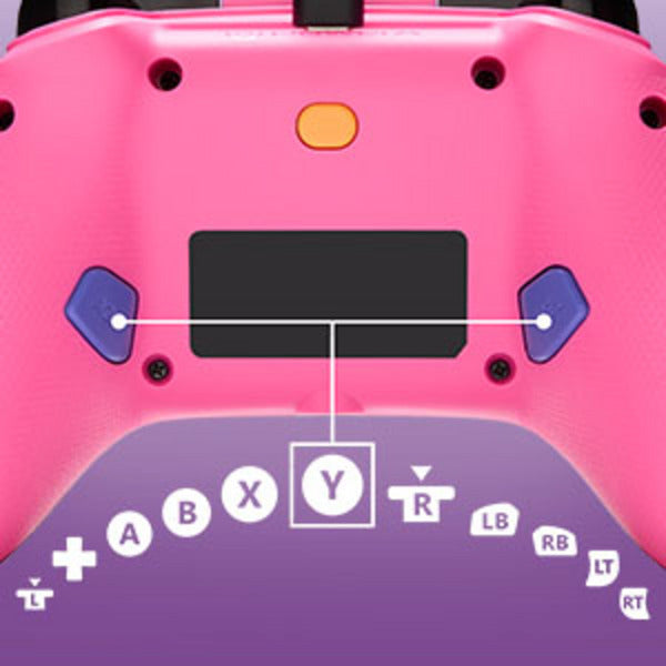 Powera Advantage Plus kabelgebundener Controller für Xbox Series X|s – Palmen im Mondlicht (Rosa, Xbox Series X|s, Xbox One, PC)