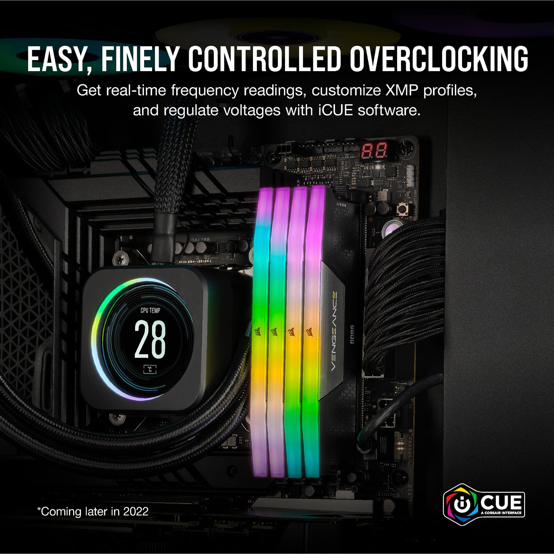 Corsair Vengeance RGB 32 GB DDR5-6000 (2x 16 GB) RAM (schwarz, cmh32gx5m2d6000z38, xmp, expo)