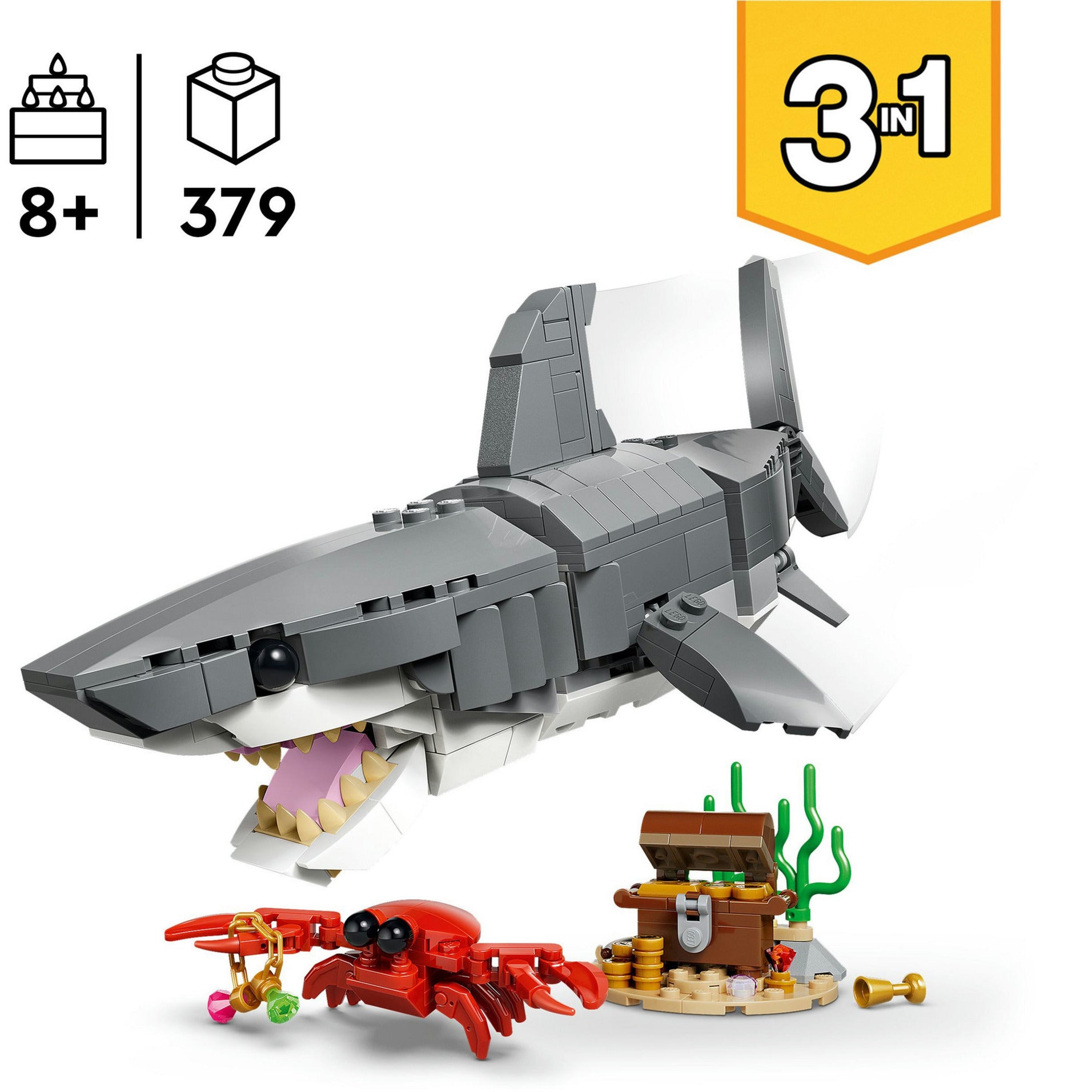 Lego Creator 31381 Wilder Hai mit Schatztruhe