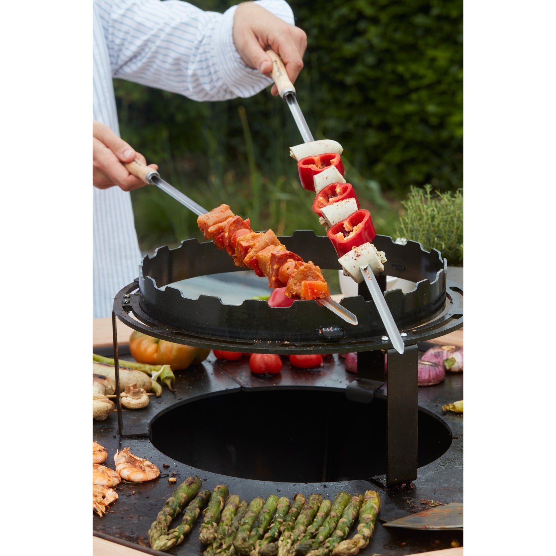 Grill -Set von 3 XL -Spieß