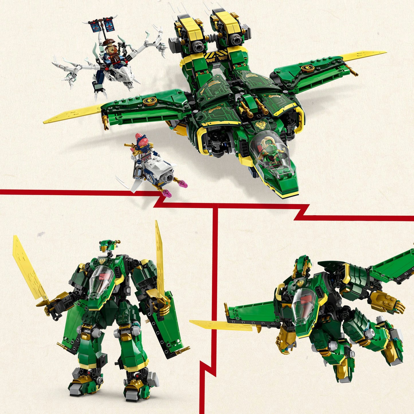 LEGO 71845 Ninjago Lloyds Flugzeug Mecha