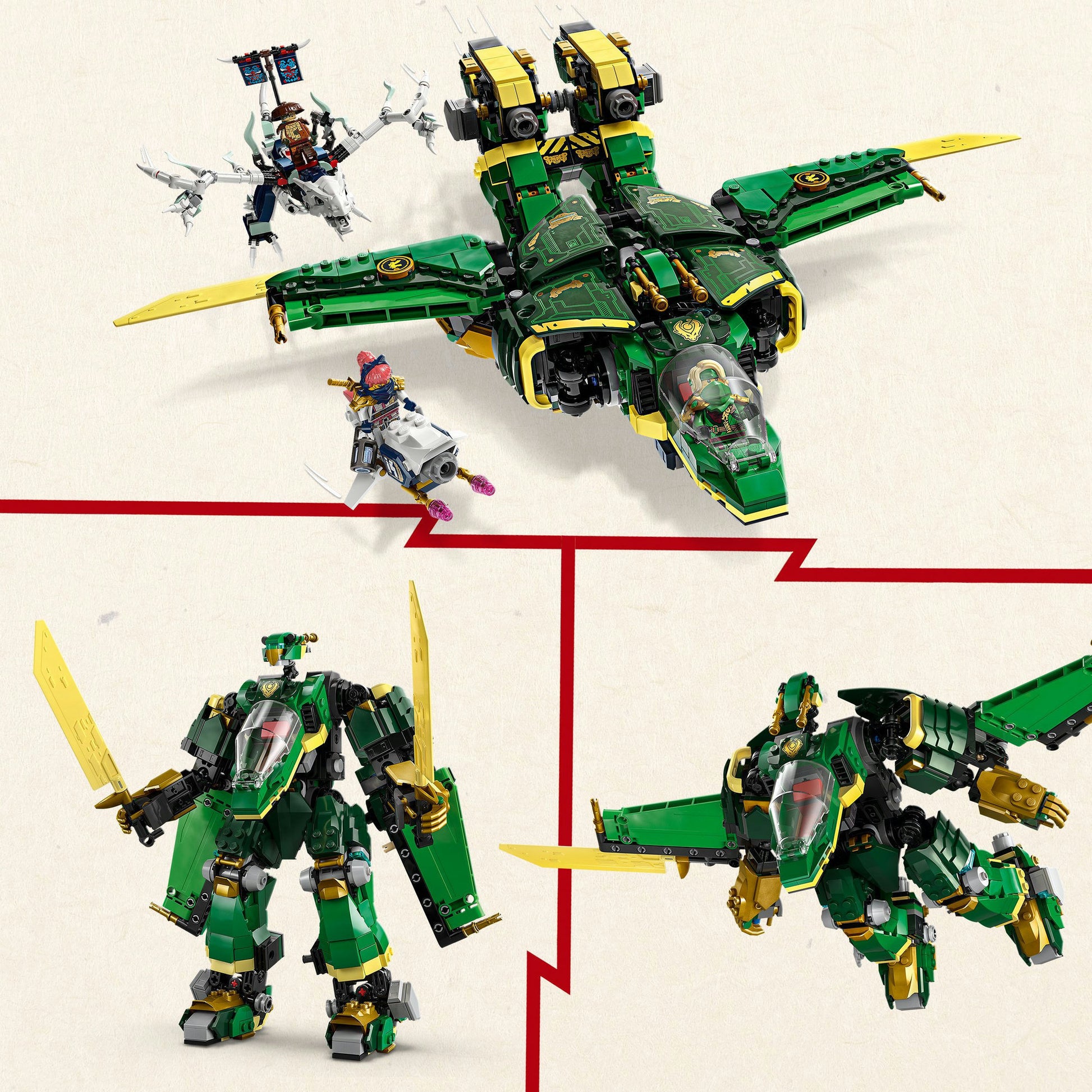 LEGO 71845 Ninjago Lloyds Flugzeug Mecha