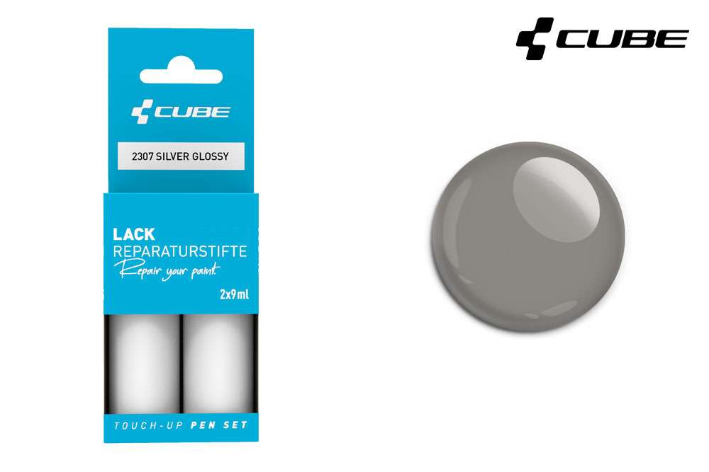 Cube Lackstift-Set grau glänzend
