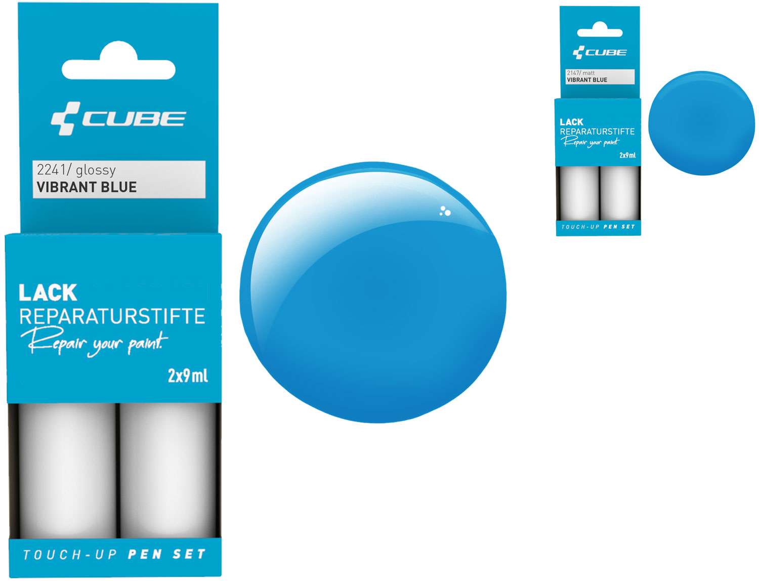 Cube Lackstift-Set in leuchtendem Blau