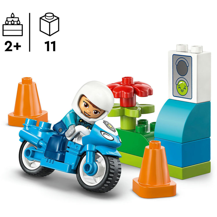 Lego 10471 Duplo Stadtblaues Polizeimotorrad | 2 Stk