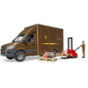 BRUDER MB Sprinter Ups mit Treiber und Zubehör