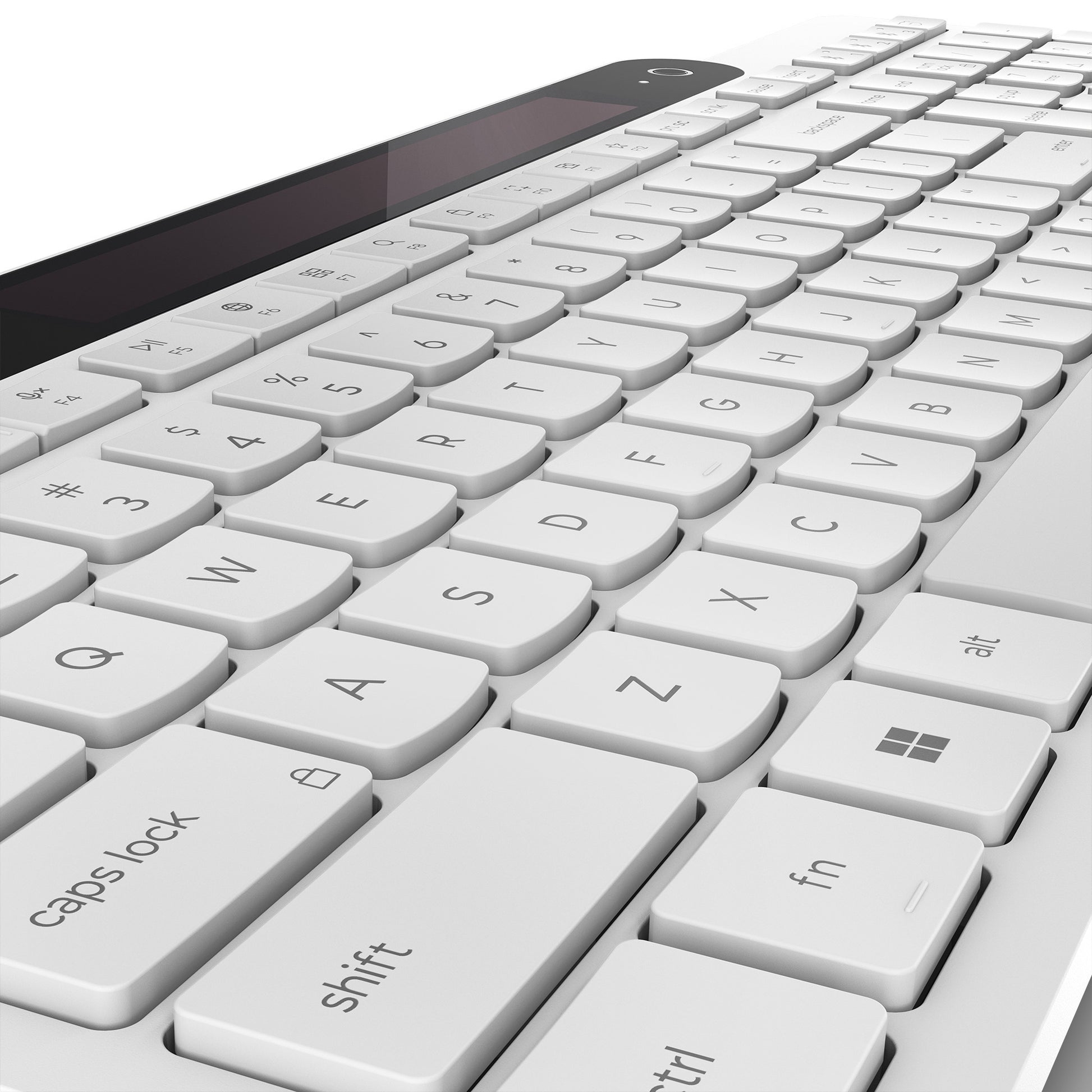 Lenovo 800 selbstladende Bluetooth-Tastatur (weiß, US-Layout (QWERTY), Stößel, 100 %, Stößelschalter, Bluetooth 5.1, USB-C)